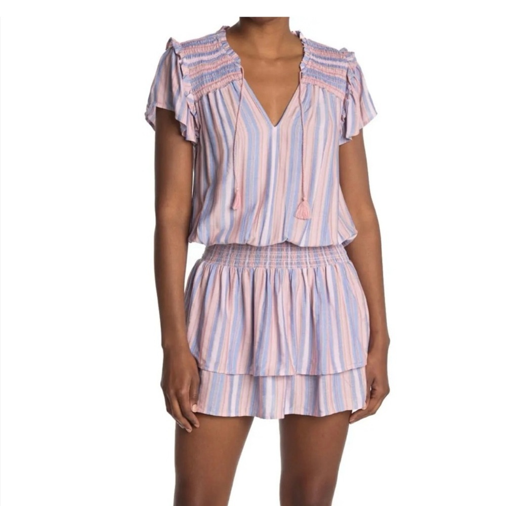 PAIGE Cristina Smocked Tiered Mini Dress - Picture 7 of 7